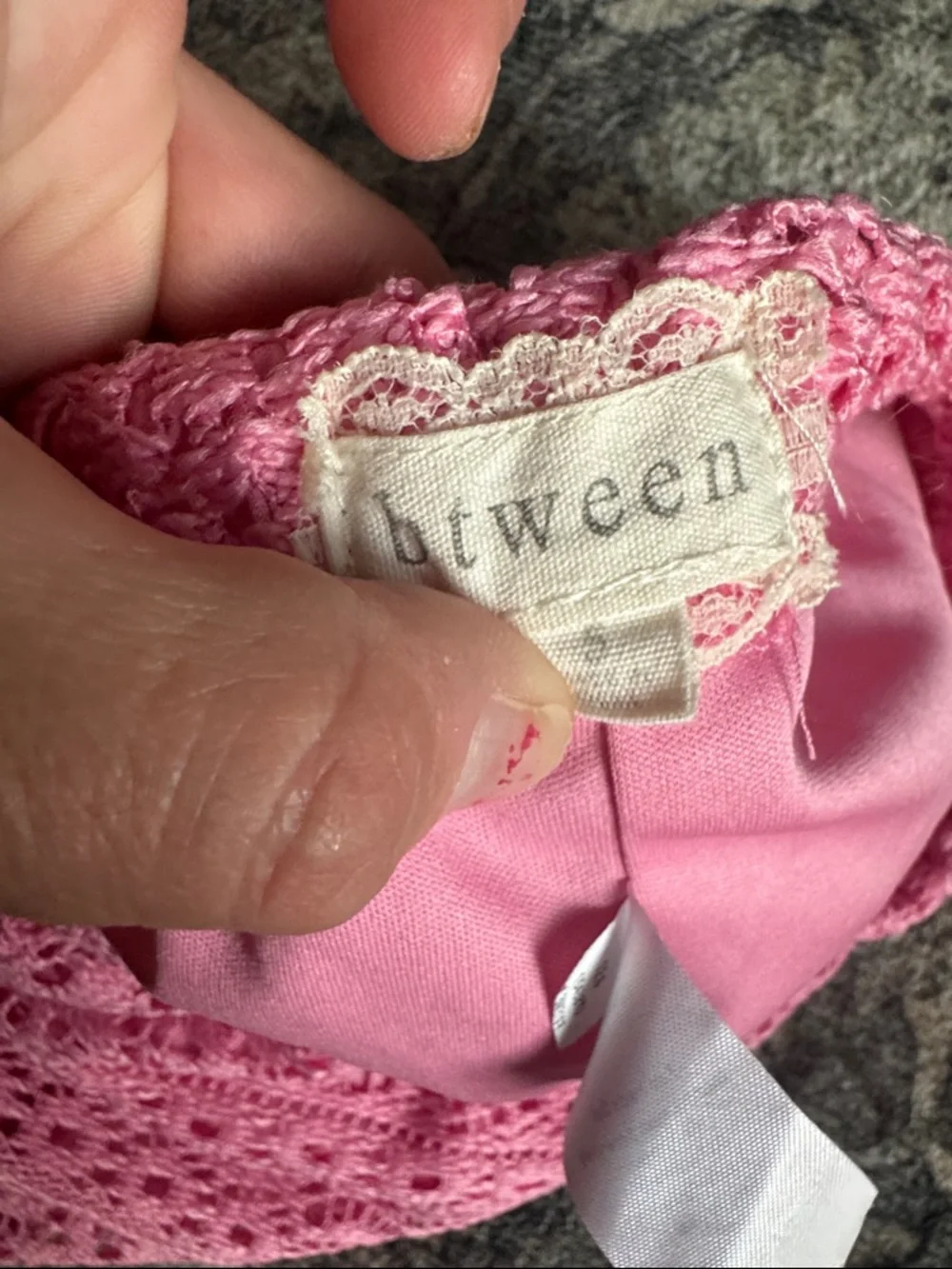 btween Toddler Pink Lace-Trim Set - Picture 7 of 7